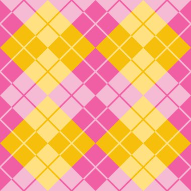 Argyle pembe ve sarı