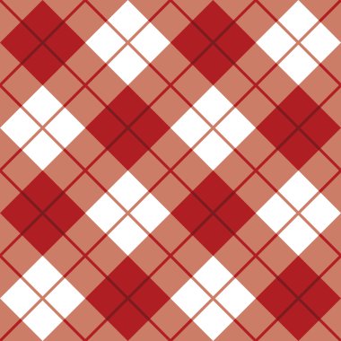 Kırmızı önyargı ekose deseni