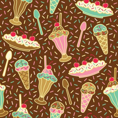 Chocolate Desserts Pattern clipart
