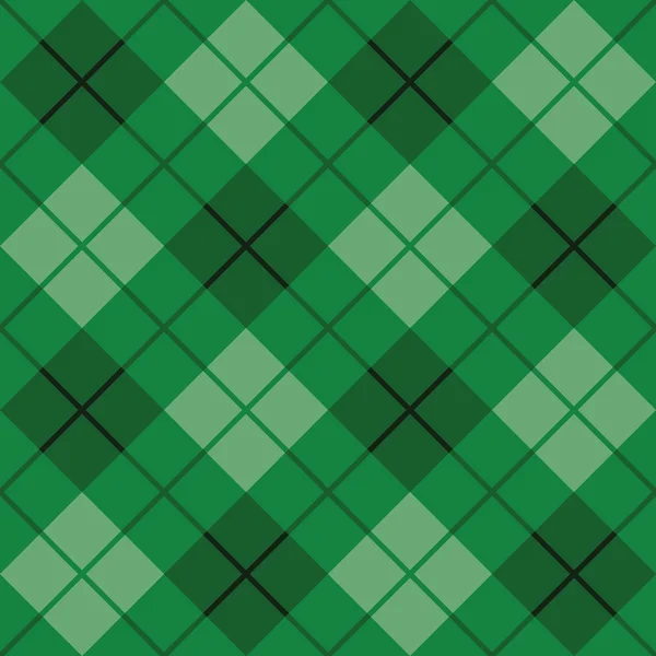 偏置的格纹图案，在绿色 — 图库矢量图片