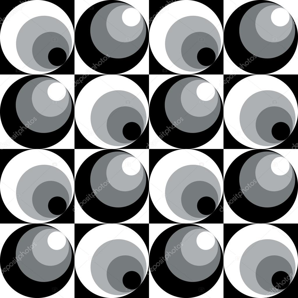 Circles in Circles Pattern in Grey