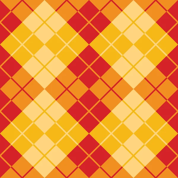 Argyle in Red and Yellow — Stock Vector