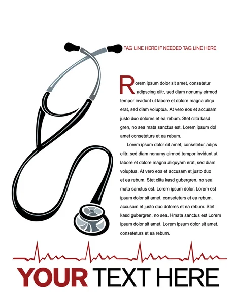 Layout de página de saúde — Vetor de Stock