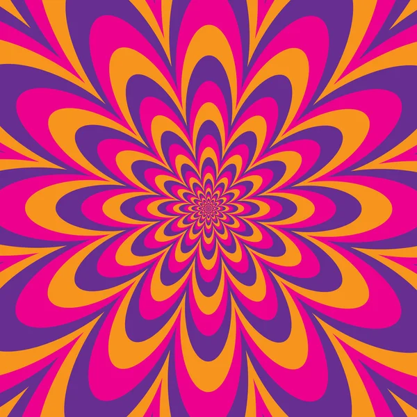 Fleur infinie en magenta, violet et orange — Image vectorielle