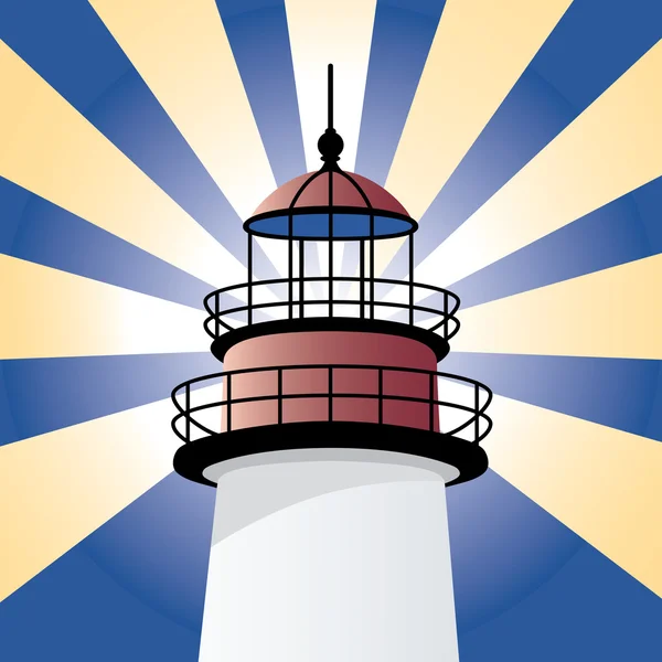 Stralende Lighthouse Design — Stockvector