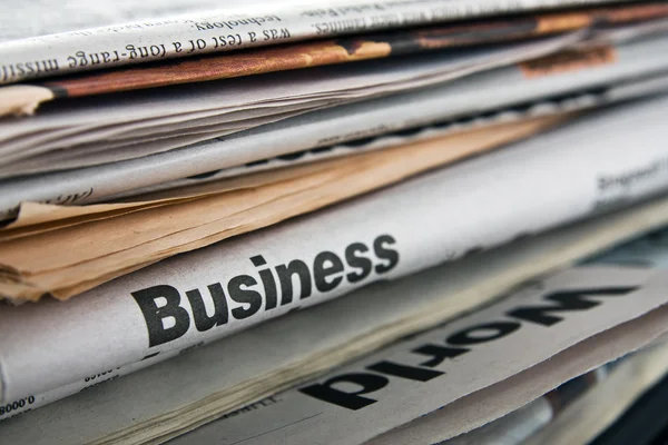 Business newspapers — Stock Photo, Image