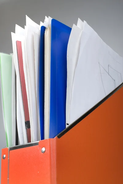 Orange documents folder — Stock Photo, Image