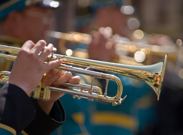 Orkiestra wojskowa Kazachstan — Zdjęcie stockowe