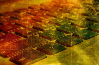 Vintage doku ile dizüstü klavye