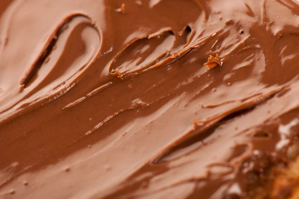 Close up de propagação de chocolate como textura de fundo — Fotografia de Stock