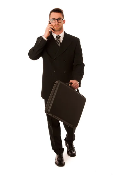 Resmi takım elbise ve evrak çantası, çanta co başarılı iş adamı — Stok fotoğraf