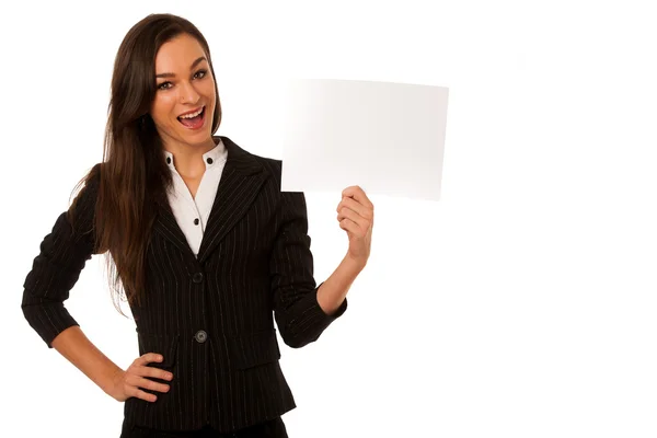 Hermosa mujer de negocios aislada sobre blanco —  Fotos de Stock