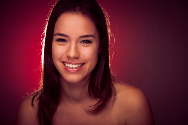 Retrato de belleza de una hermosa mujer caucásica asiática — Foto de Stock