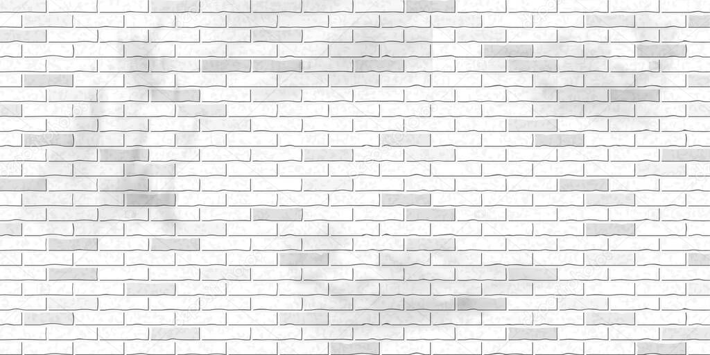 Texture of a realistic white brick wall. Brick wall pattern. Background brickwork for portraits, objects. Vector illustration.