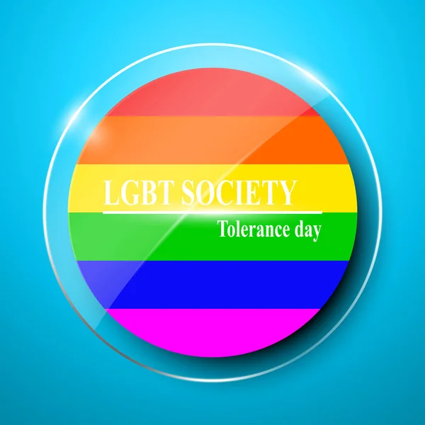 Color Círculo Discurso Burbuja Vector Conjunto Banner Lgbt Realista Iconos — Archivo Imágenes Vectoriales