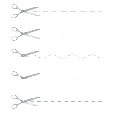 İzole edilmiş beyaz arka planda çelik makas kümesi