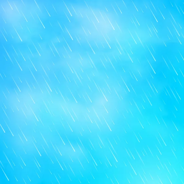 Ilustración Realista Tormenta Del Día Verano Con Fuertes Lluvias Truenos — Vector de stock