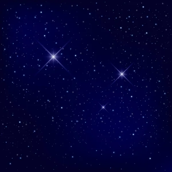 Schöner Sternenhimmel Sternenstaub Und Hell Leuchtende Sterne Universum Realistische Vektorillustration — Stockvektor