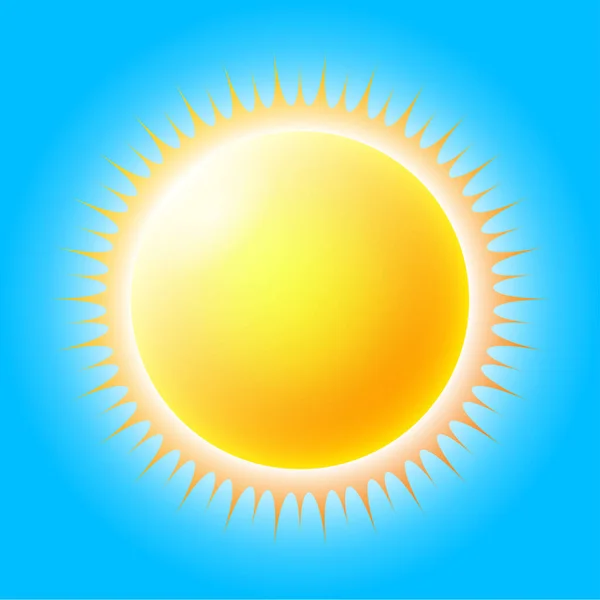 Isolated Sun Icon Blue Sky Vector Abstract Background — Stock Vector