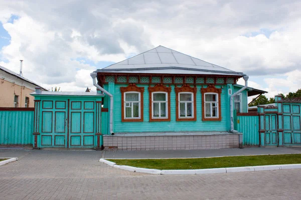 Nizhny Novgorod Ρωσία Μαρτίου 2019 Παλιό Ξύλινο Σπίτι Ενός Ορόφου — Φωτογραφία Αρχείου