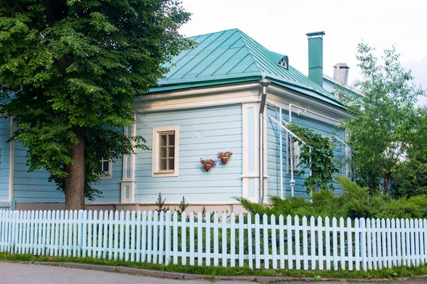 Diveevo Russia June 2021 Street Old Wooden Houses Provincial Town — Stock Photo, Image