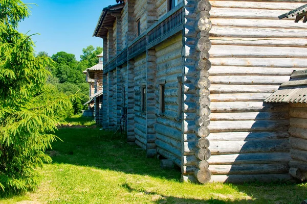 Spring Sergius Radonezh Russia June 2021 Street Old Wooden Houses — Stock Photo, Image