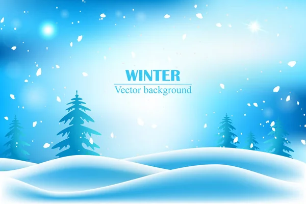 Arkaplan sihirli kış ağaçları Bir kar yağışı sırasında Noel ağaçları