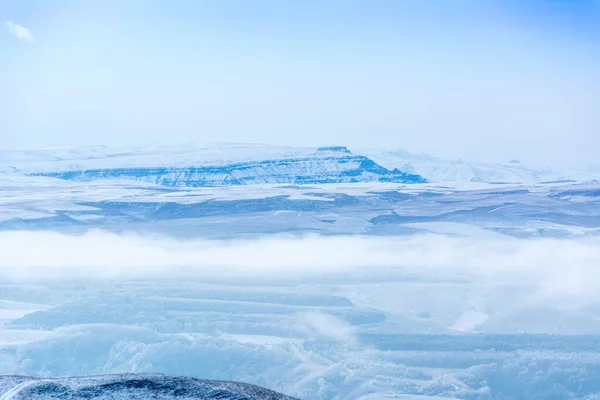 Kislovodsk Russia December 2018 Majestic Mountain Peaks Fog — Stock Photo, Image