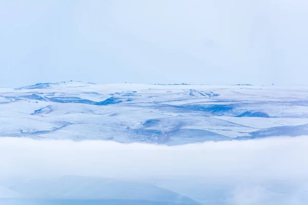Κισλοβοντσκ Ρωσία Δεκεμβρίου 2018 Μεγάλες Βουνοκορφές Στην Ομίχλη — Φωτογραφία Αρχείου