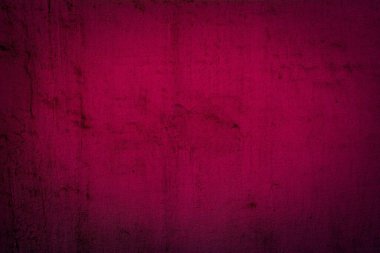 Eski kırmızı duvar lekeler, çatlaklar, lekeler. Soyut grunge tarzı çatı katında boyanmış beton duvar. Arkaplan, portreler, posterler için klasik duvar arkaplan dokusu.