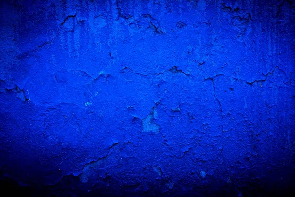 Eski Mavi Duvar Lekeler Çatlaklar Lekeler Soyut Grunge Tarzı Çatı — Stok fotoğraf