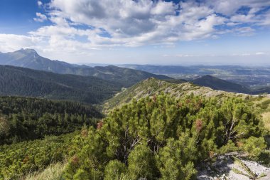 hiking trail dan tatra Dağları manzarası. Polonya. Avrupa.