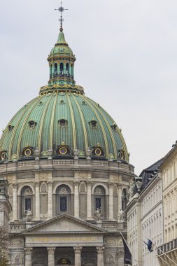 Kopenhag, Danimarka-Eylül 8: Castle Amalienborg heykeli ile