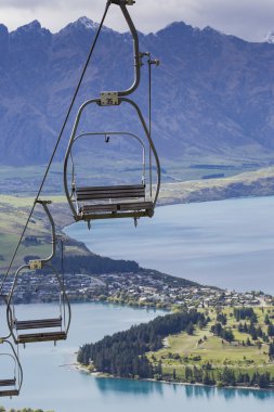 Queenstown ve Wakatipu Gölü Cablecar Manzarası