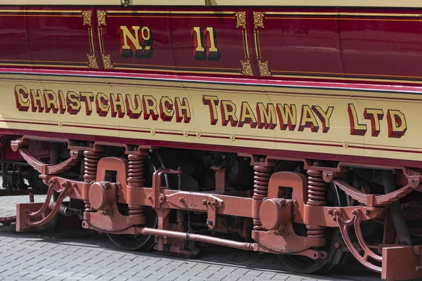 CHRISTCHURCH - November 08 2014: ChristChurch tram before tramwa — Stock Photo, Image