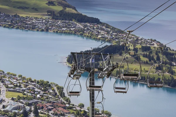Queenstown ve Wakatipu Gölü Cablecar Manzarası — Stok fotoğraf