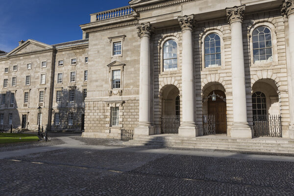 DUBLIN -JANUARY 12: Trinity College on January 12, 2015, Dublin.