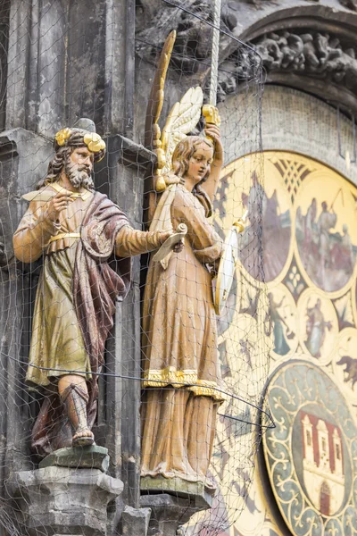 Détail de l'horloge astronomique de Prague (Orloj) dans la vieille ville — Photo