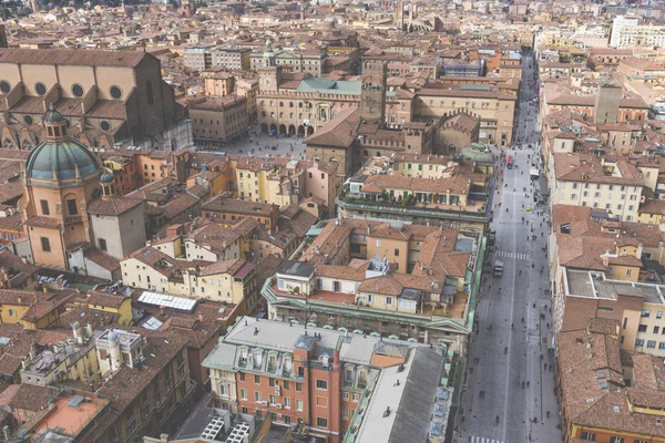 "Due torri" Cityscape görünümünden veya iki kule, Bologna, il — Stok fotoğraf