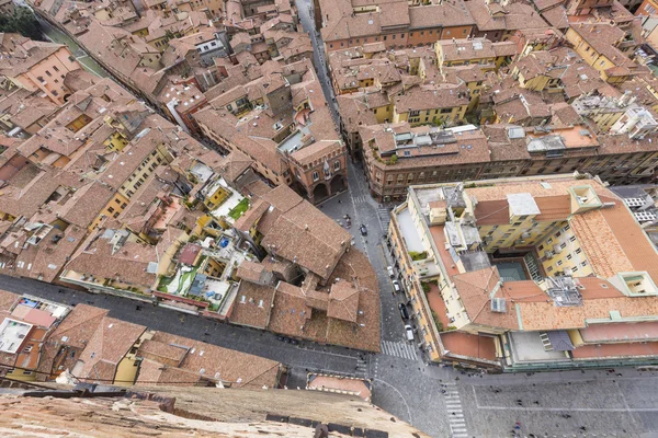 Panorama pohled z "Due torri" nebo dvě věže, Bologna, provincie — Stock fotografie