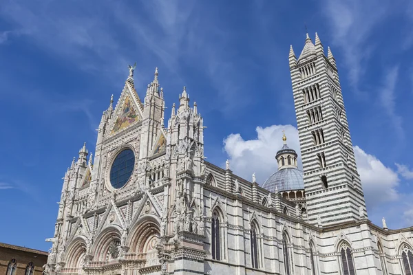 Siena Cathedral is a medieval church built in Romanesque and Got — Stock Photo, Image
