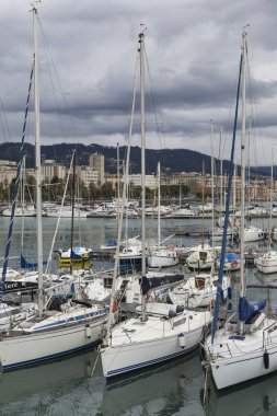 La Spezia, İtalya - 09 Mart 2016: Yat La Spez bağlantı noktası