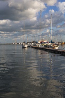 La Spezia, İtalya - 09 Mart 2016: Yat La Spez bağlantı noktası