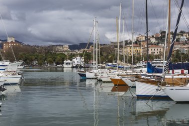 La Spezia, İtalya - 09 Mart 2016: Yat La Spez bağlantı noktası