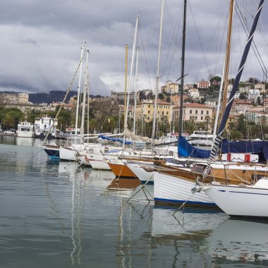 La Spezia, İtalya - 09 Mart 2016: Yat La Spez bağlantı noktası