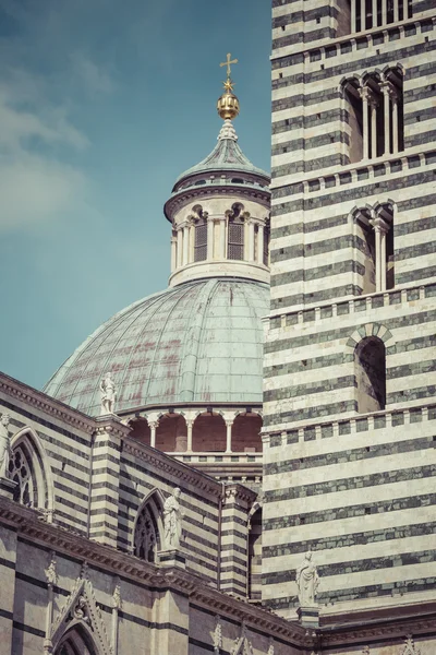 Siena katedrála, věnované Nanebevzetí požehnané Virgu — Stock fotografie