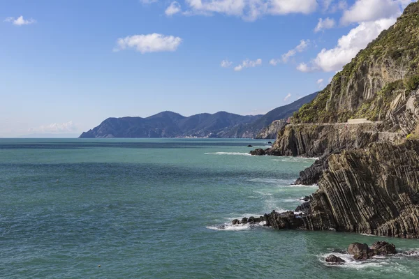 Acantilado sobre el mar, Cinque Terre, Italia — Foto de Stock