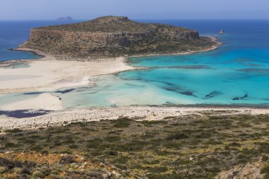 balos, Yunanistan'ın Girit Adası'nda bay. gramvousa alanı.