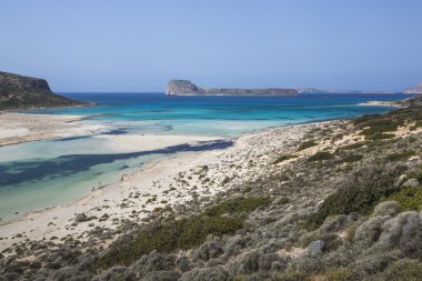balos, Yunanistan'ın Girit Adası'nda bay. gramvousa alanı.
