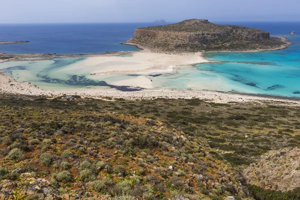 Balos Bay auf einer griechischen Insel. Bereich von gramvousa. — Stockfoto